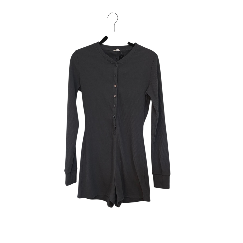 Garage Charcoal Long Sleeve Pajama Romper